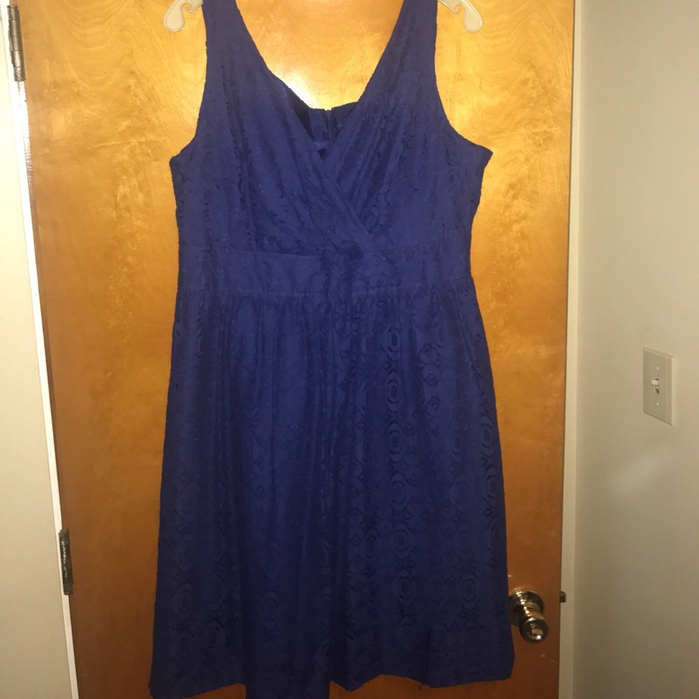 Royal blue A line dress