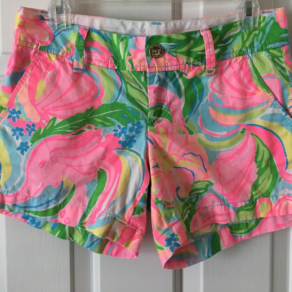 Lilly Pulitzer Callahan shorts 0 So A Peeling EUC - Picture 3 of 5