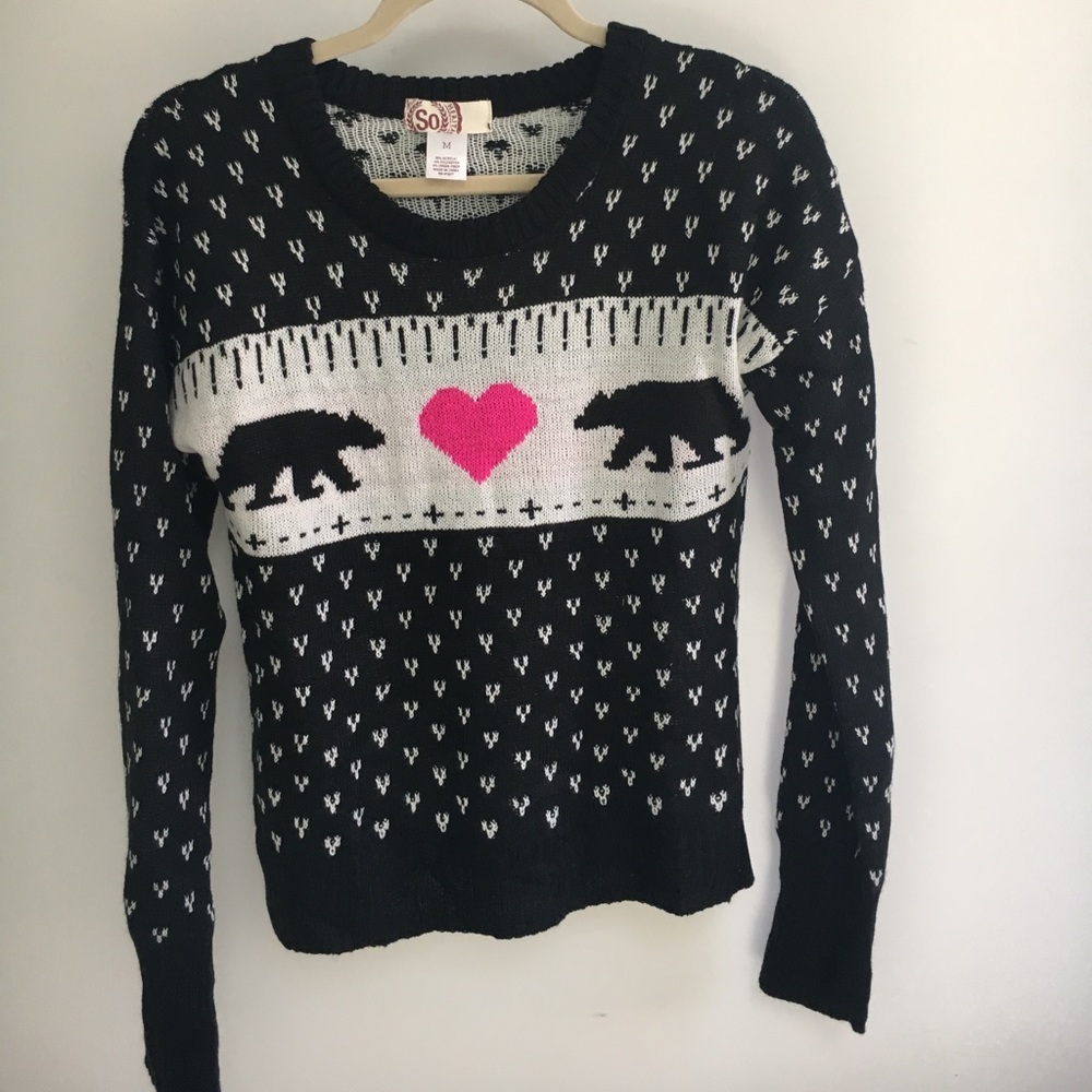 Black and White Bear sweater