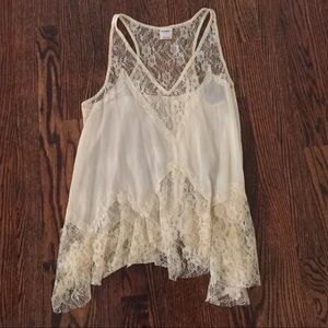 Cream free people top.