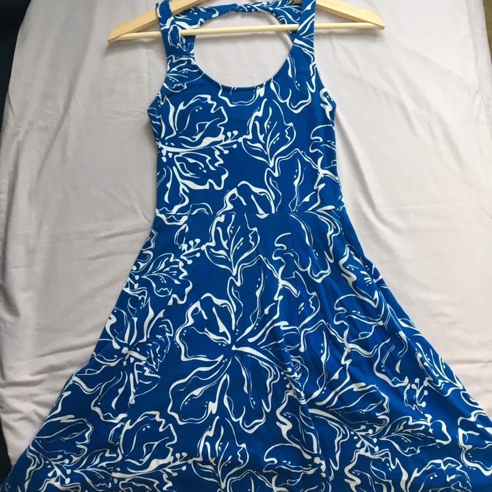 Blue Floral Summer Dress