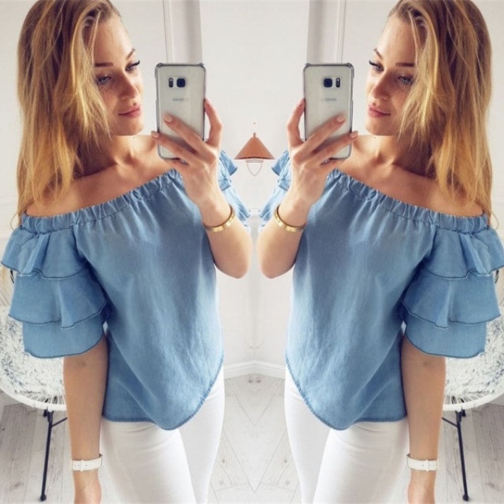 "Emilee" Ruffle Sleeve Top