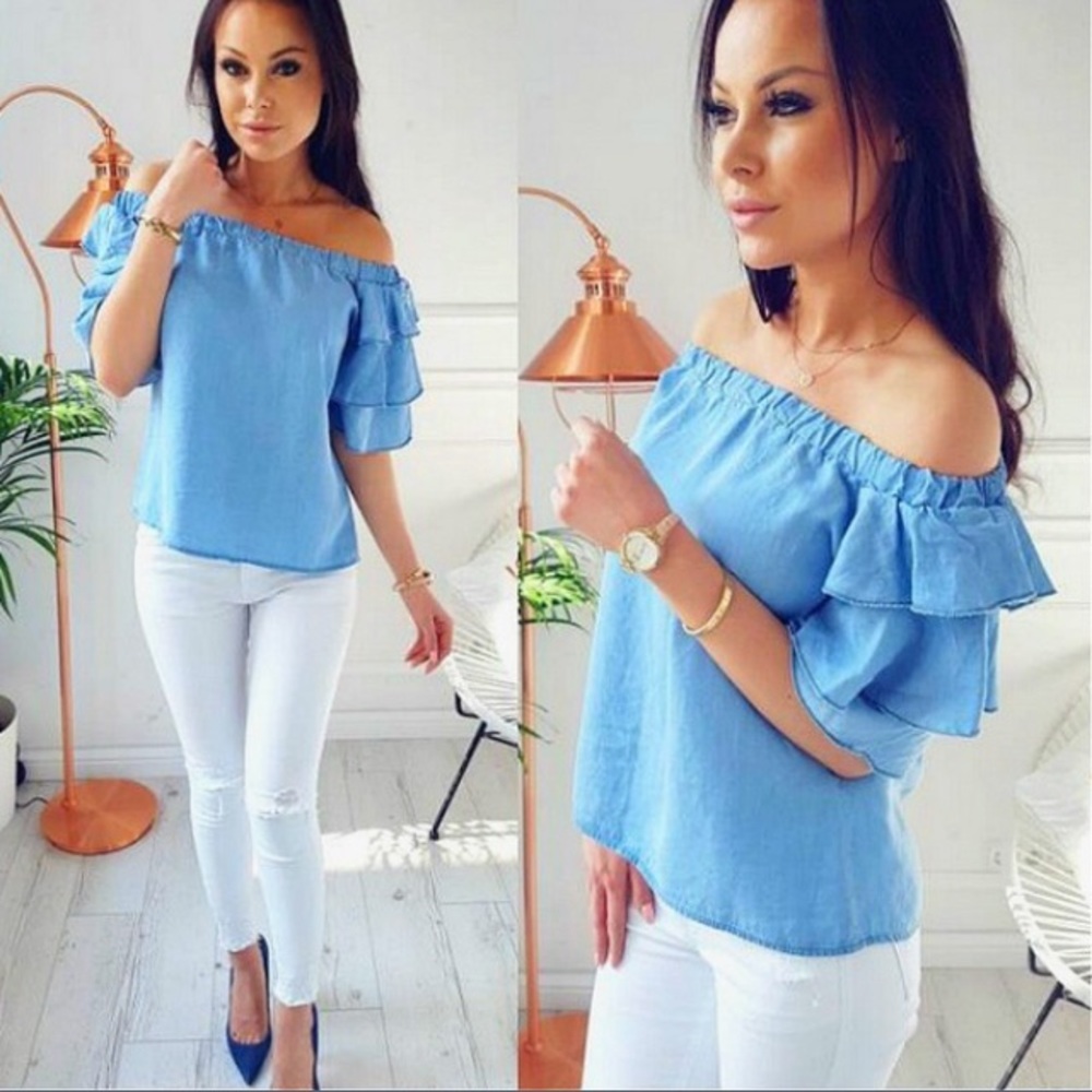 "Emilee" Ruffle Sleeve Top - Picture 4 of 8