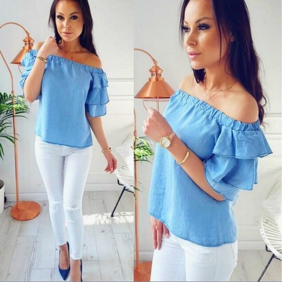 "Emilee" Ruffle Sleeve Top - Picture 4 of 8