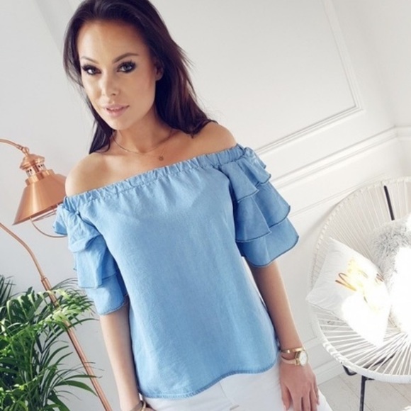 "Emilee" Ruffle Sleeve Top - Picture 5 of 8