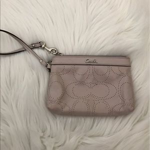 Lavender Coach wristlet