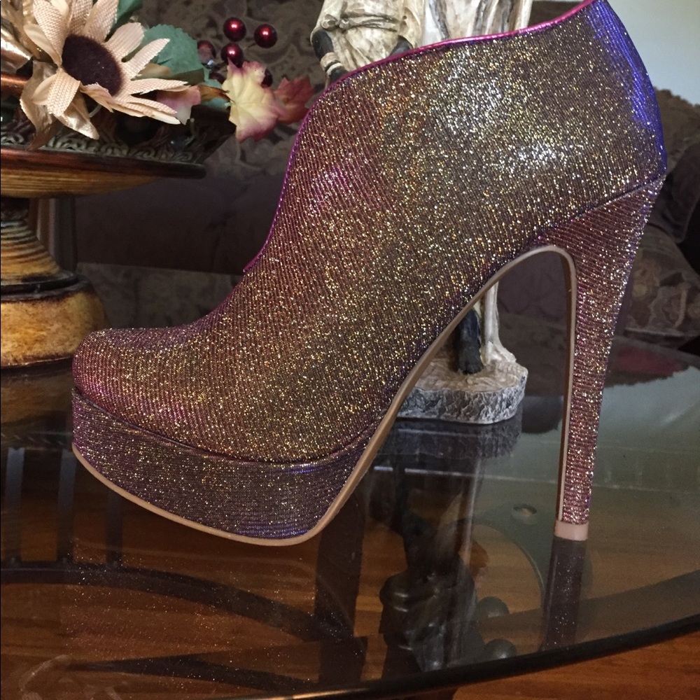 Sparkle Platform Booties