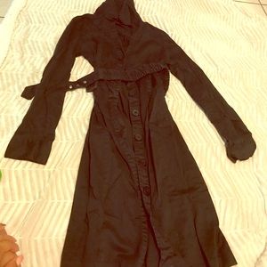 Black button Dress with belt from The Limited