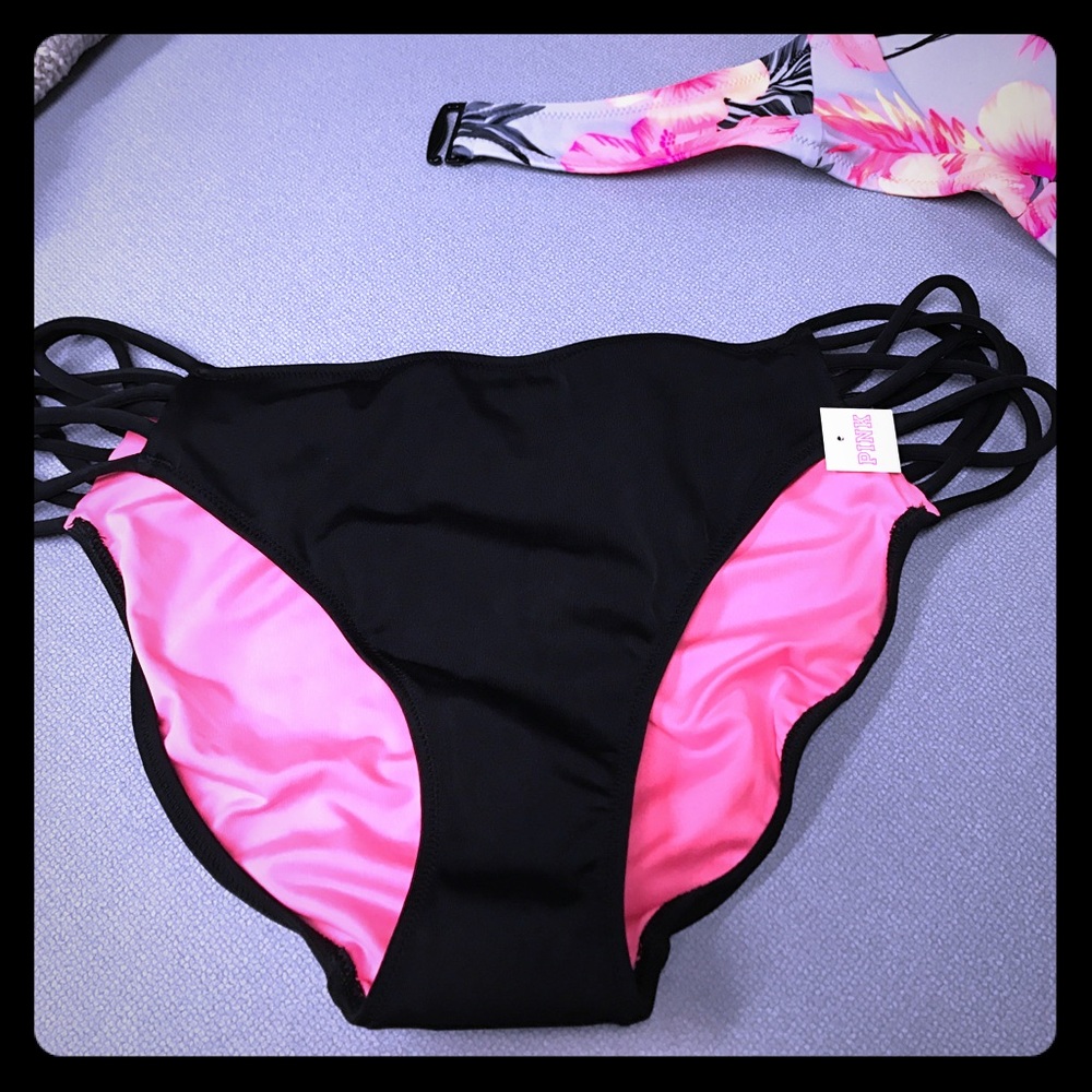 NWT PINK straps side bottoms