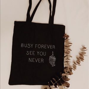 Black Canvas Tote