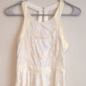 Cream Lace Dress American Eagle.