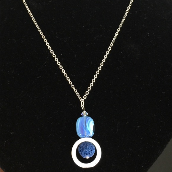 🌺Diffuser Blue Lava Stone Necklace🌺 - Picture 1 of 2