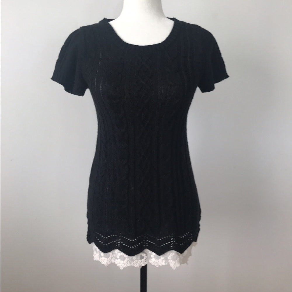 Boutique Short Sleeve Lace Tunic!