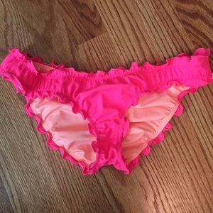 Victoria's Secret neon pink cheeky ruffle bottoms