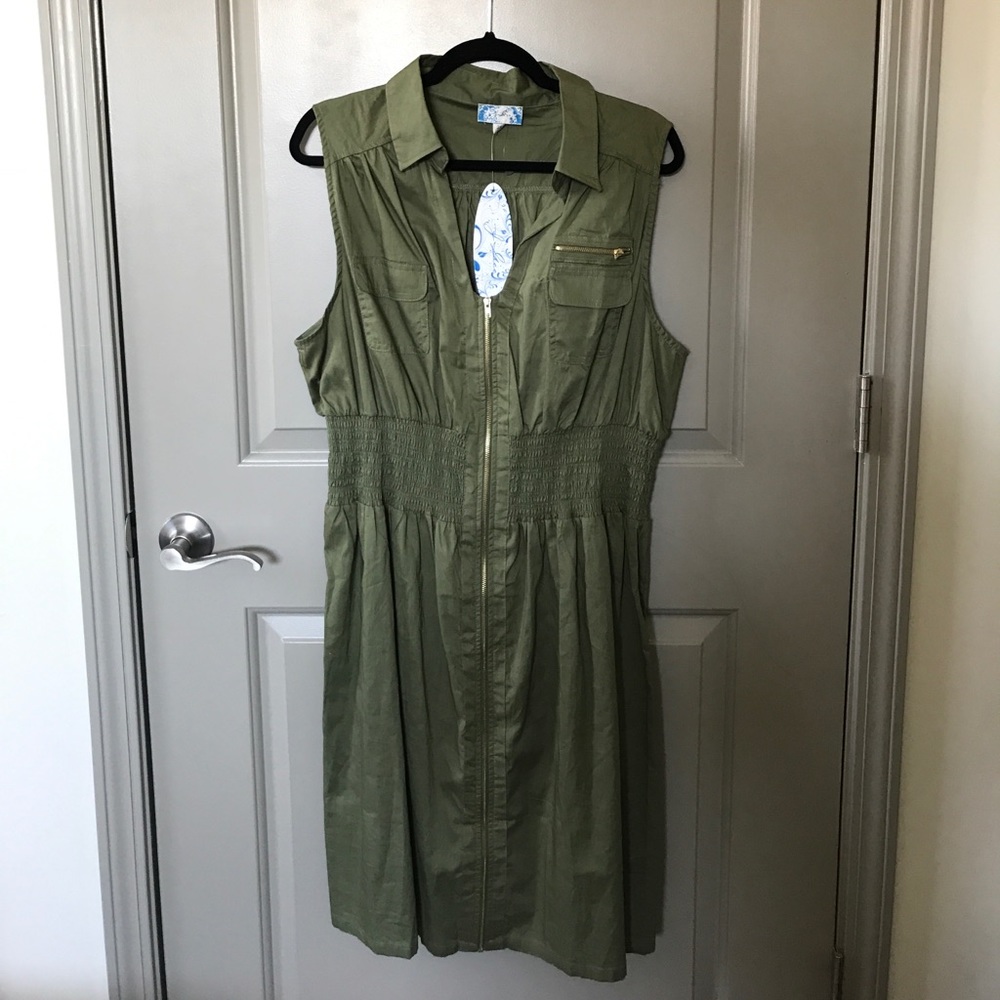 Stretchy green tank dress!!