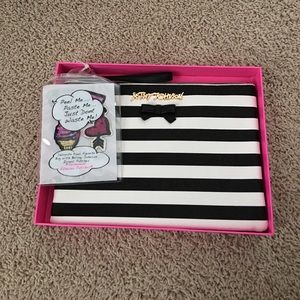 Betsey Johnson: large pouch with wristlet strap