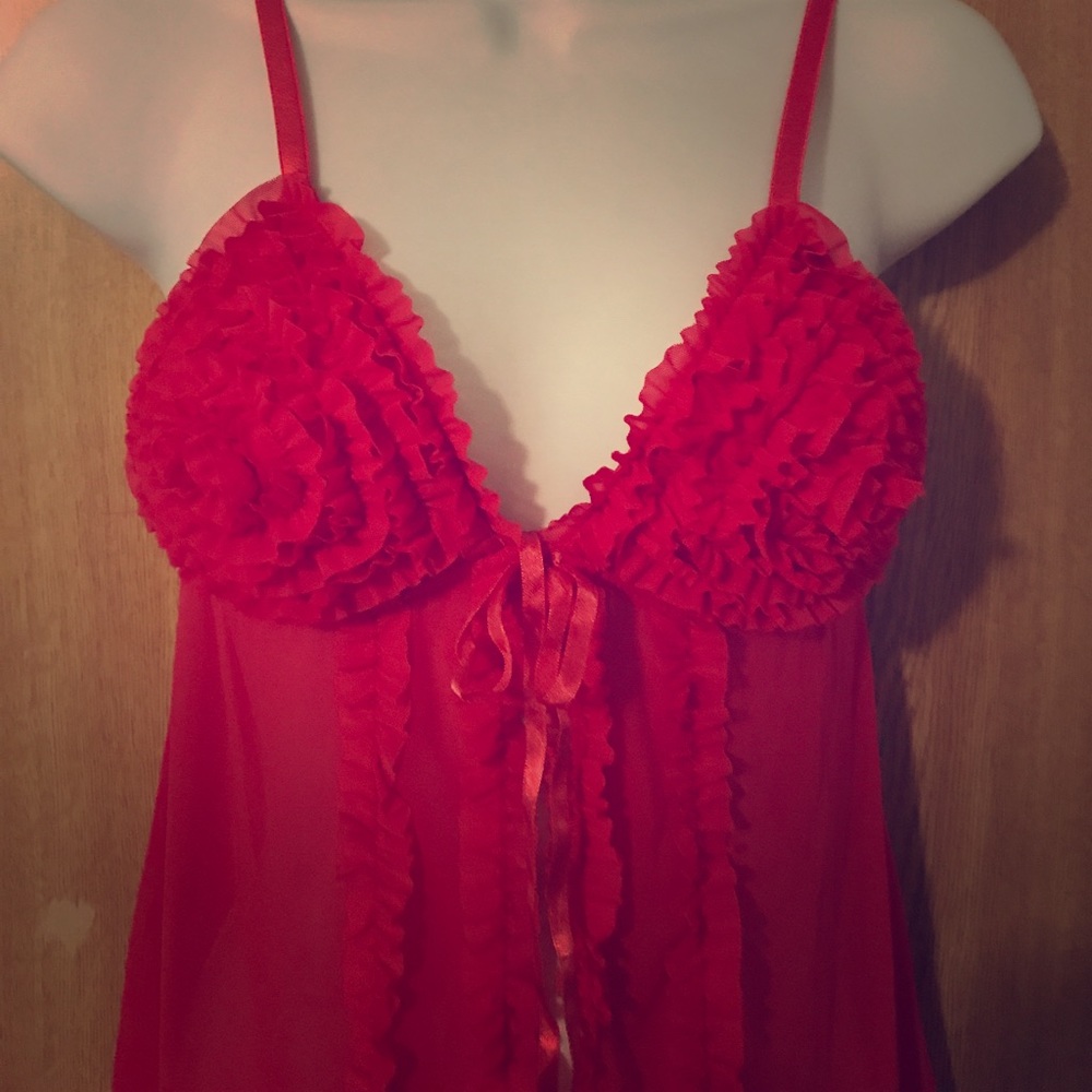 Dark pink lingerie