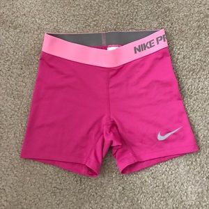 Pink Nike Pro Spandex