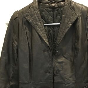 Vintage real leather black jacket