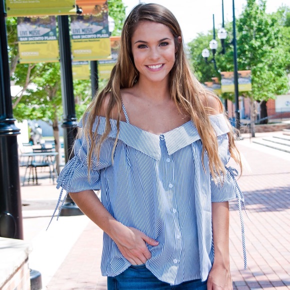 Preppy stripe button up - Picture 6 of 7