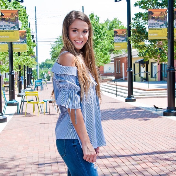 Preppy stripe button up - Picture 7 of 7