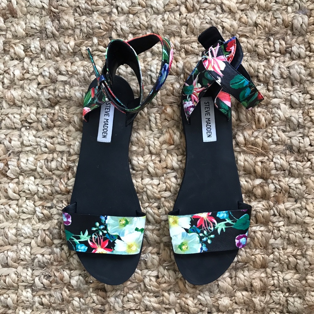 Steve Madden Ankle Strap Sandal - Floral