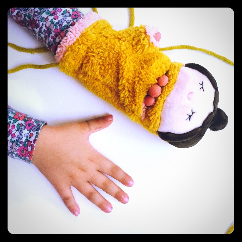 Fingerless mittens gloves baby girls UNIQUE