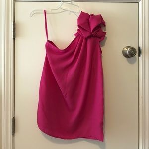 NWT The Limited One Shoulder Ruffle Tank