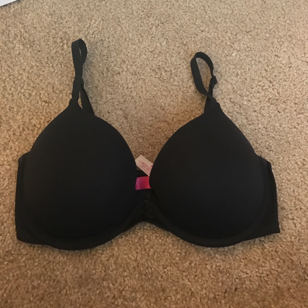 Pink- wear everywhere black push-up bra