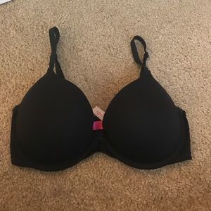 Pink- wear everywhere black push-up bra