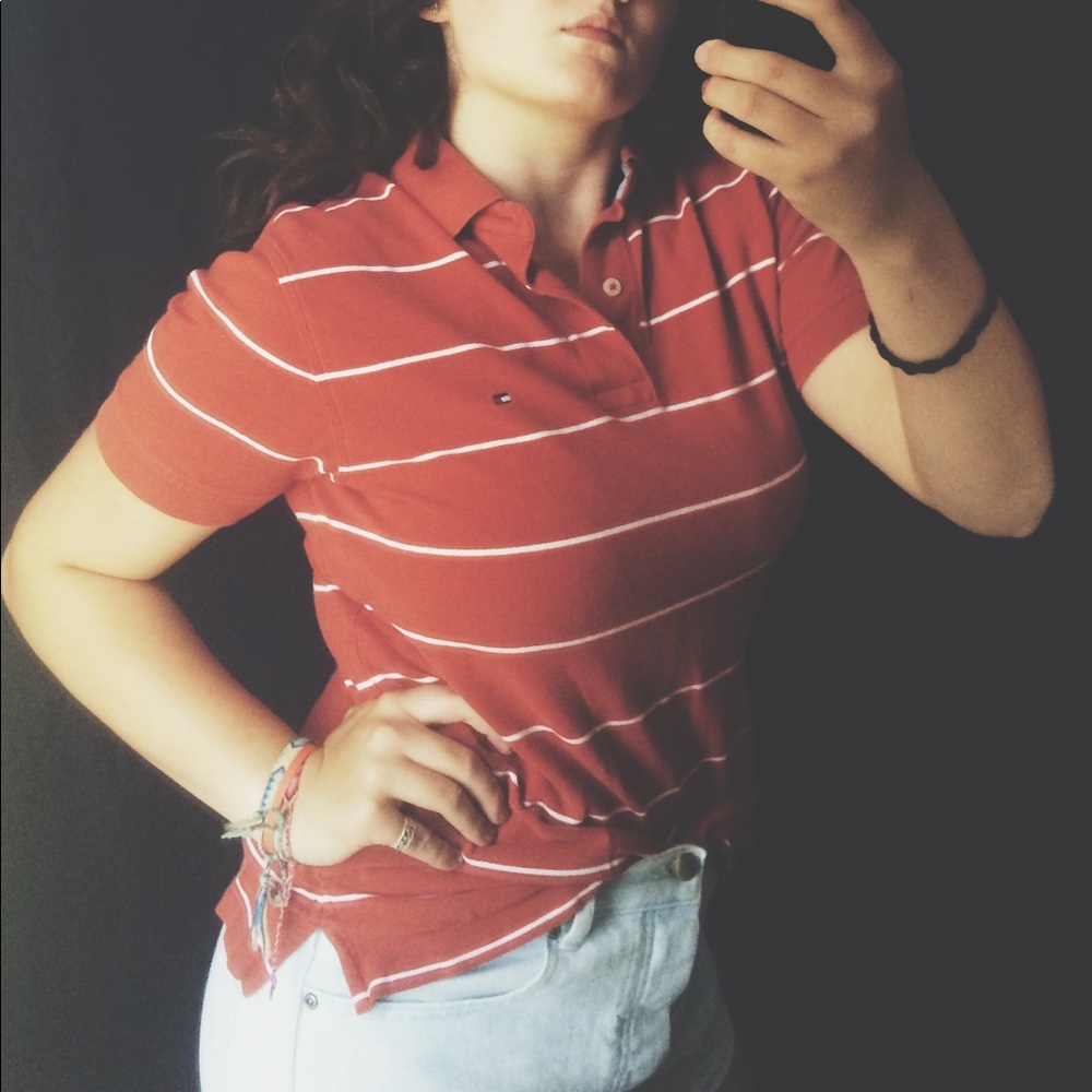 TOMMY HILFIGER XS button top golf shirt