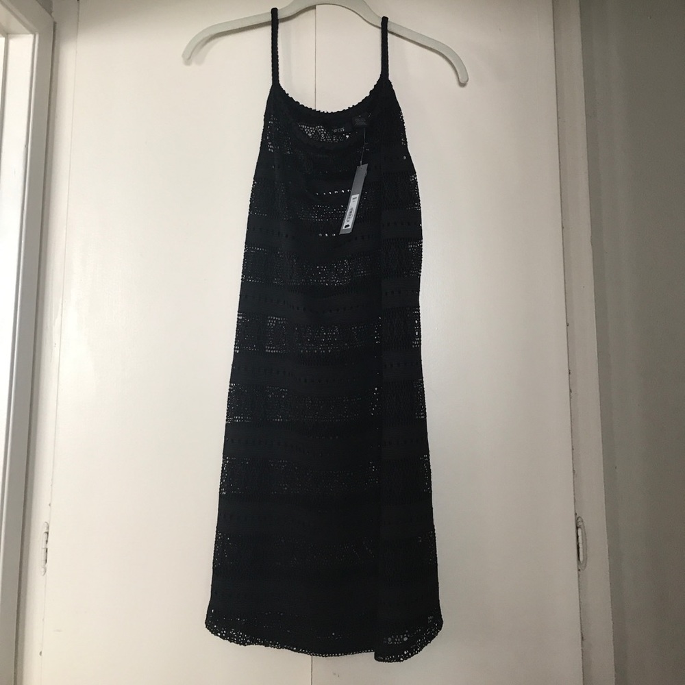 Black swim suit cover-up dress (see through)