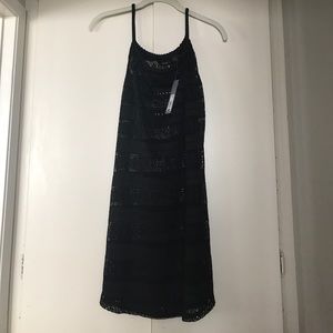 Black swim suit cover-up dress (see through)