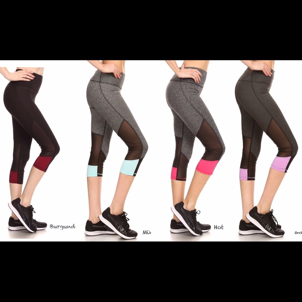Mesh Active Capri Pants