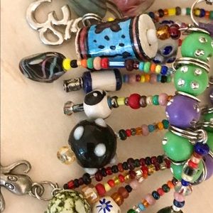 Beautiful Bracelet~Multiple Stones & Charms VTG!