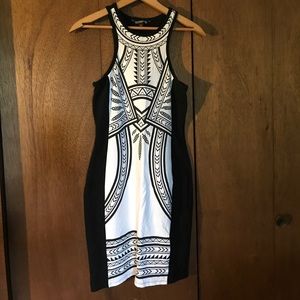 Aztec inspired body con dress
