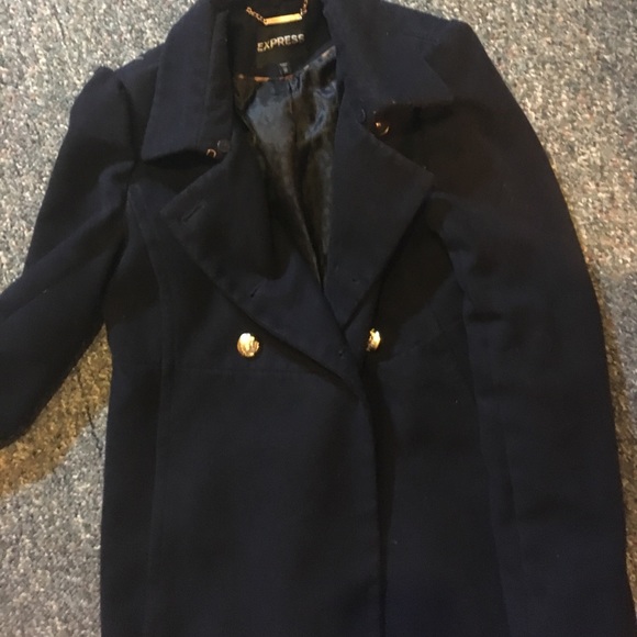 Express Wool Blended military high waist coat - Picture 4 of 5