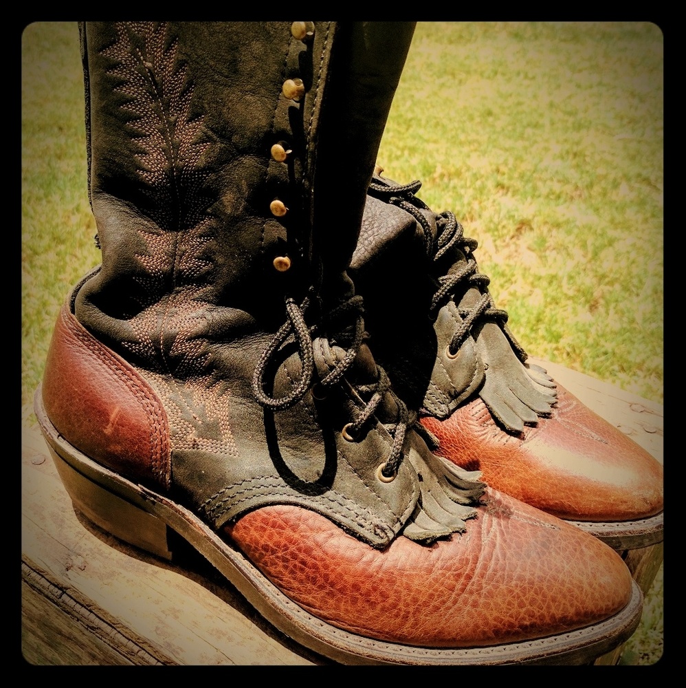 Womens Lace Up Western Boots