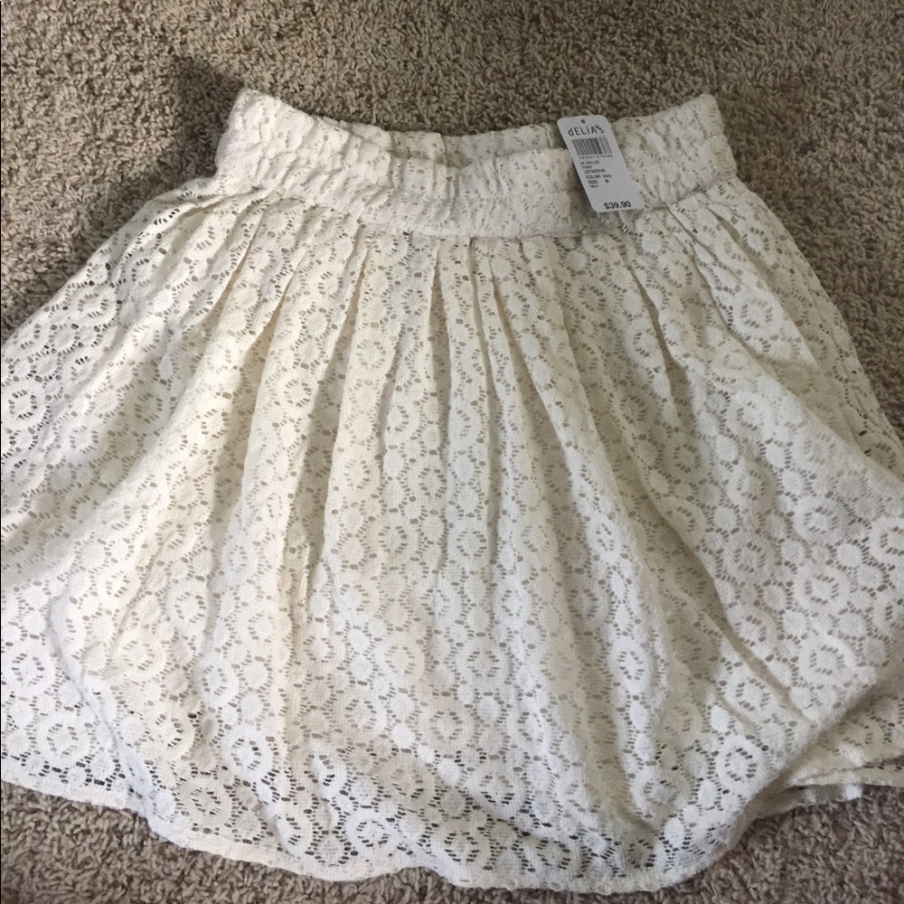 NWT Delia's M Lace Skater Skirt