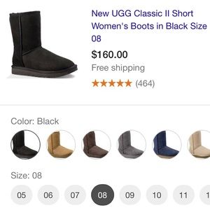 UGG classic short black boots