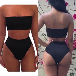 Black high waisted bikini