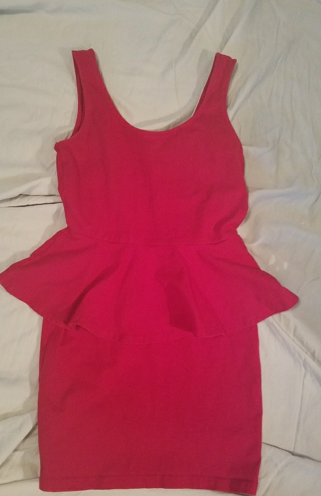 Red Peplum dress