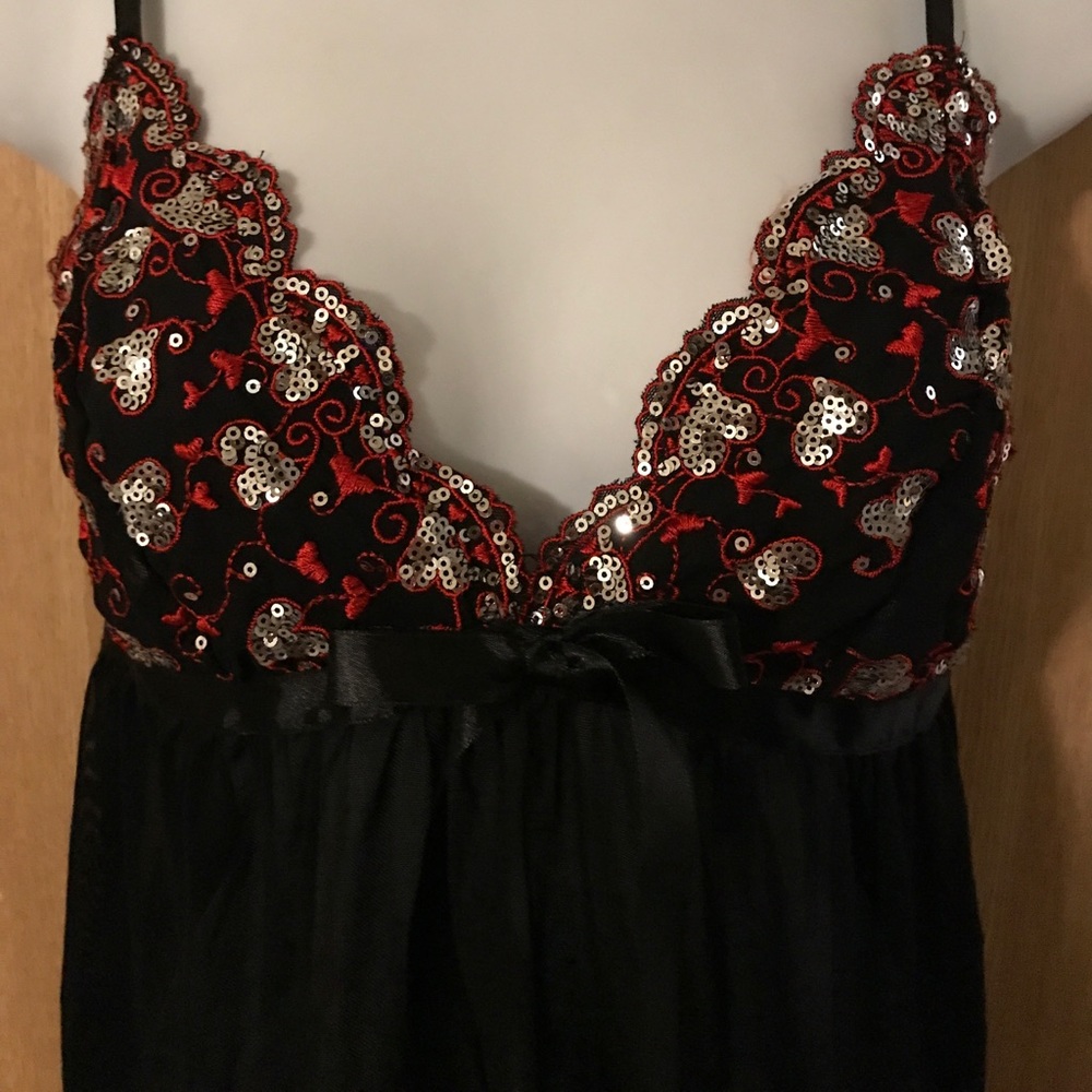 Sparkly and Black lingerie