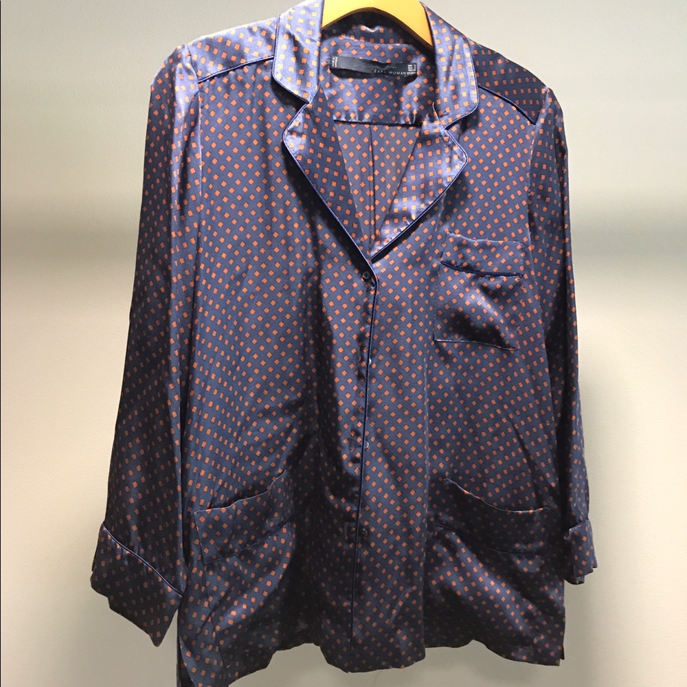 ZARA pajama top (blue)