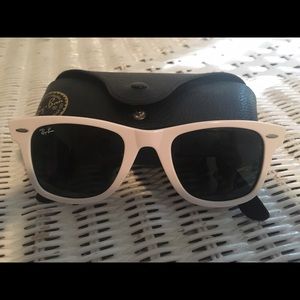 White Ray-Ban Wayfarers