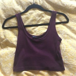 Brandy Melville Maroon Crop Tank Top