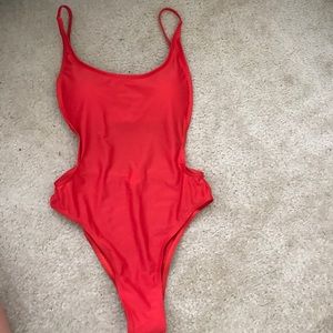 NWOT Red one piece bathing suit
