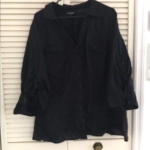 LANE BRYANT black button down from