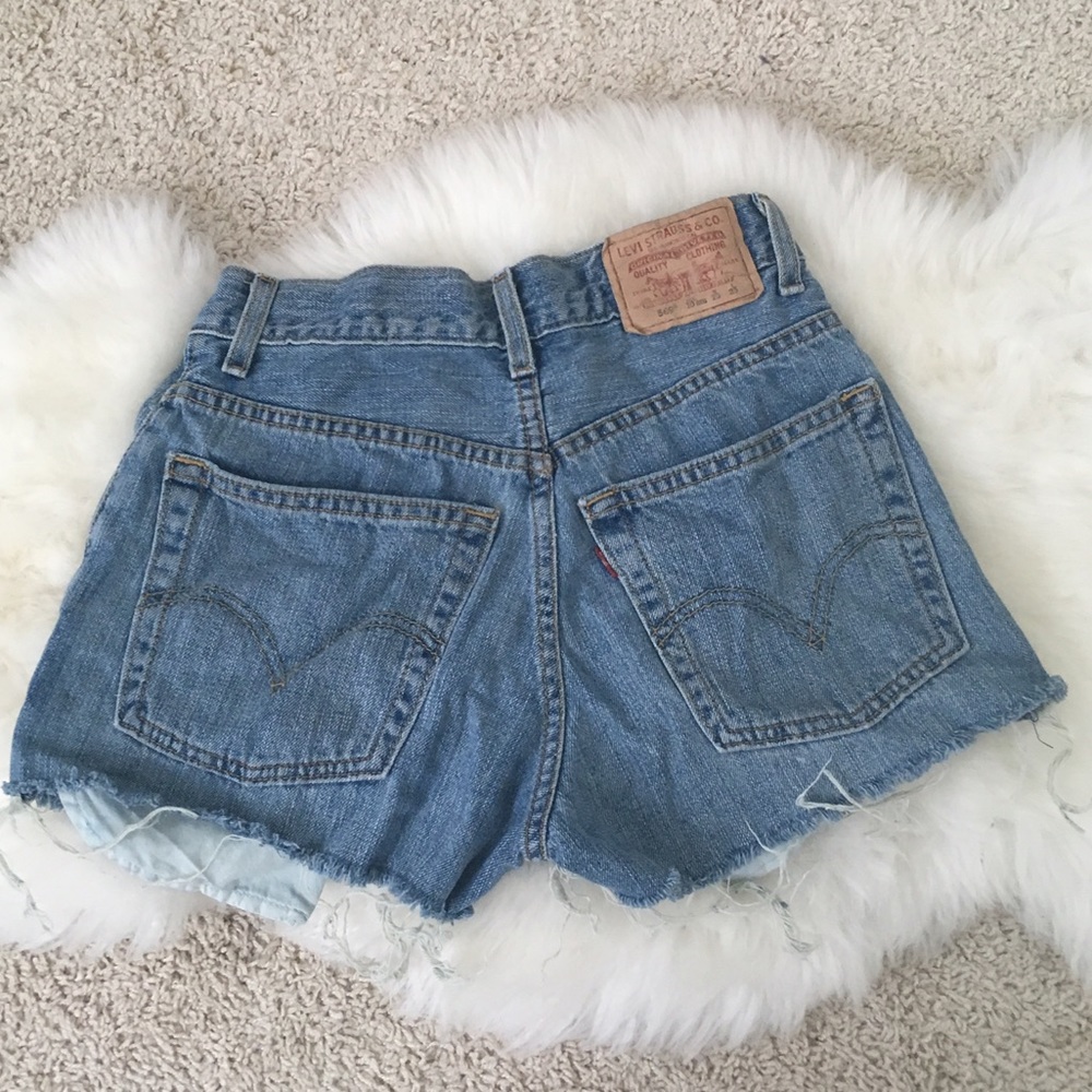 Embroidered levi shorts