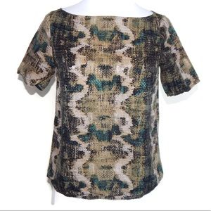 Broadway & Broome Watercolor Silk Top